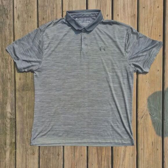 UNDER ARMOUR Performance Golf Polo Men's Heather Green Heatgear - XL - Picture 1 of 8